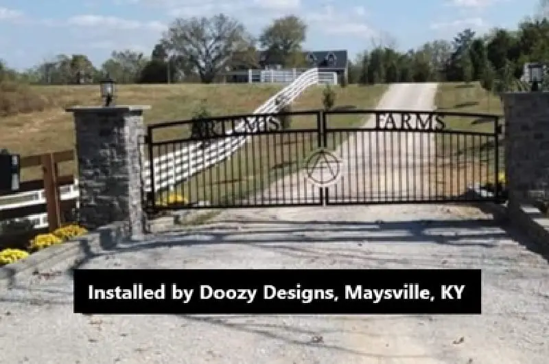 ranch entrance black gate secluded areas with need for access control  cellgate solution