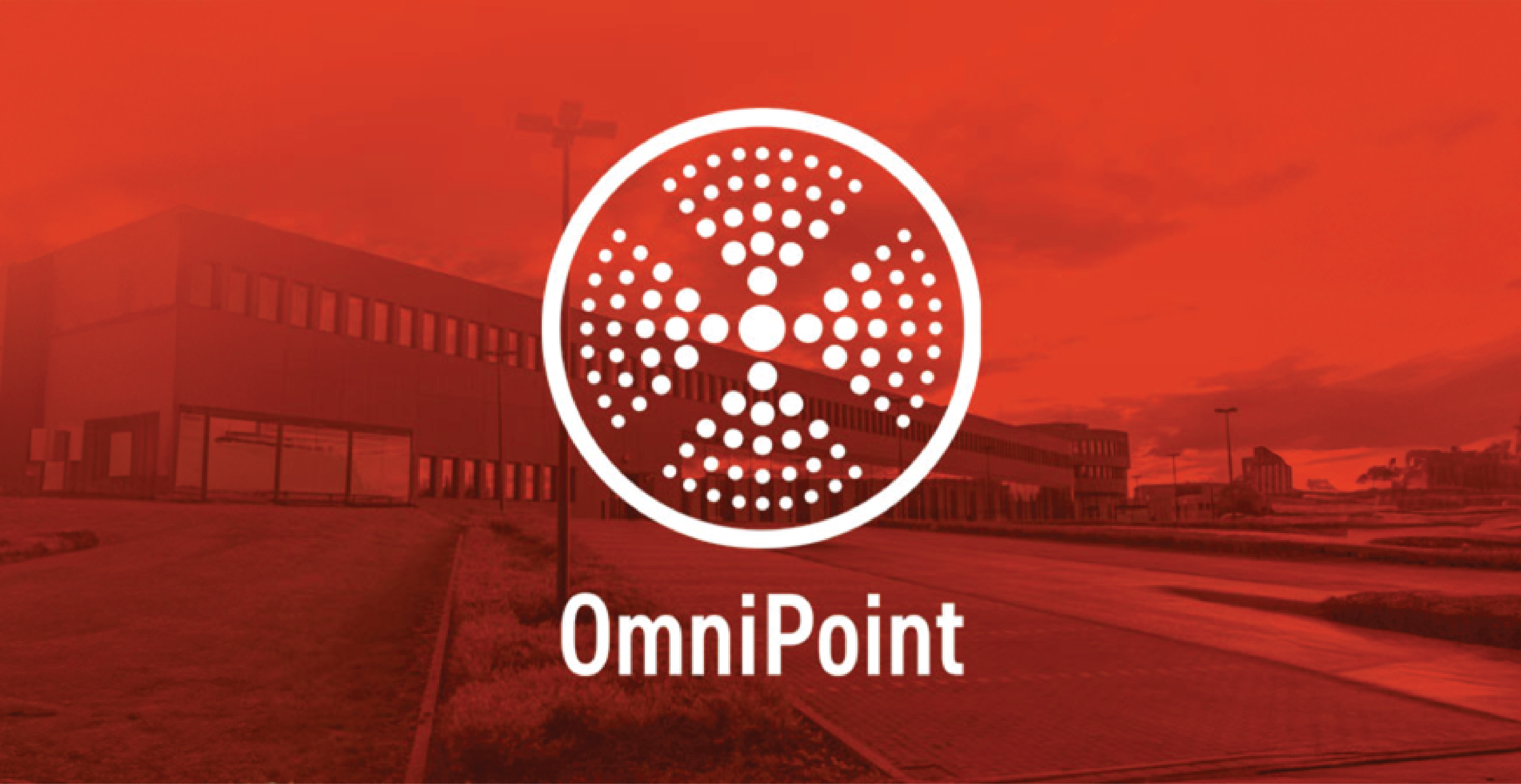 OmniPoint logo with a two-story large building in the background