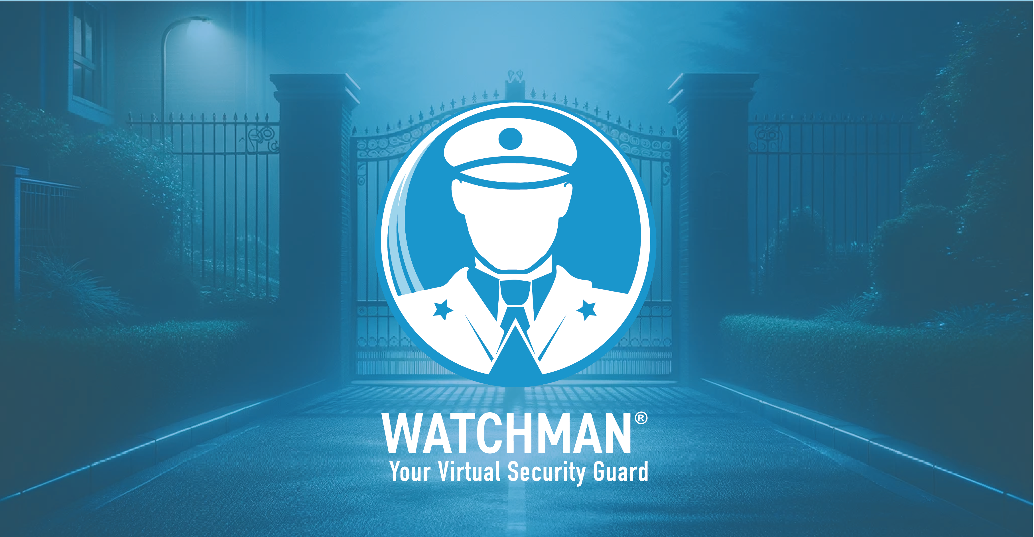 Watchman - Your Virtual Security Guard Logo and Gate