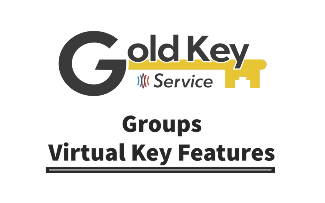 The Gold Key Service logo and the words "Groups: Virtual Key Features" below it
