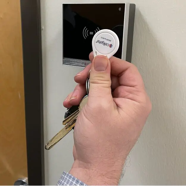 resident access key fob scan to unlock