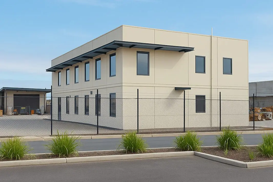 White Building B commercial office business flexible credential support