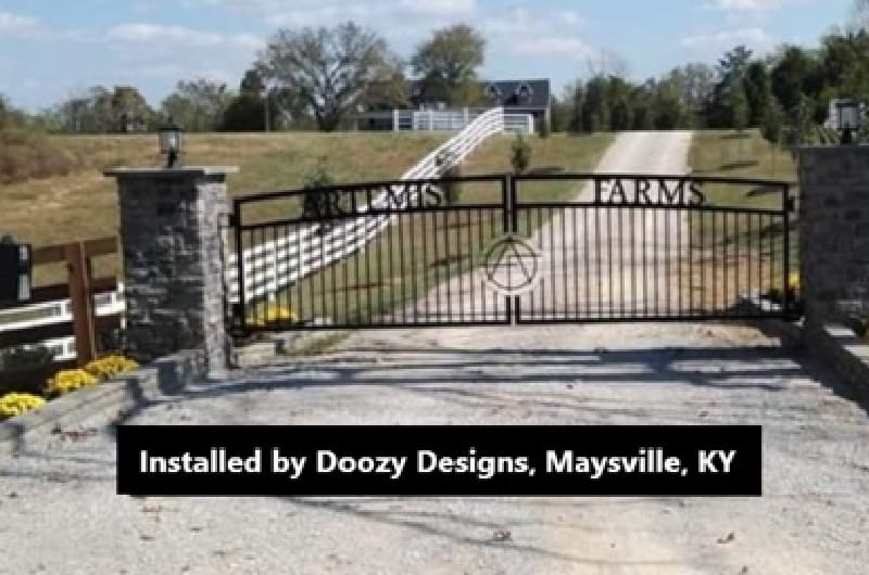 ranch entrance black gate secluded areas with need for access control  cellgate solution