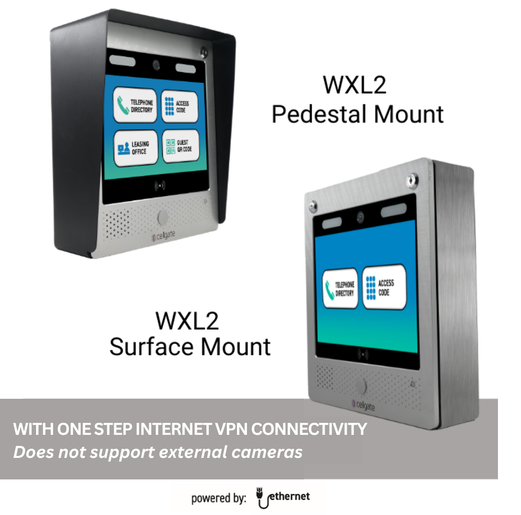 WXL2 website Ethernet access control with video