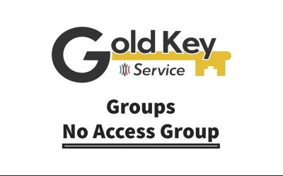The Gold Key Service logo and the words "Groups: No Access Group" below it