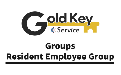 The Gold Key Service logo and the words "Groups: Resident Employee Group" below it