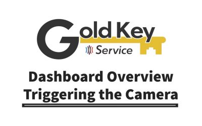 The Gold Key Service logo and the words "Dashboard Overview: Triggering the Camera" below it