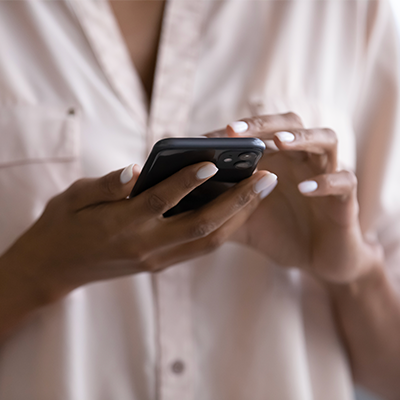 person using phone to contact cellgate app support