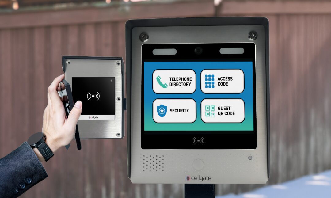 Watchman WXL2 visitor management system with CellGate reader for Bluetooth functionality