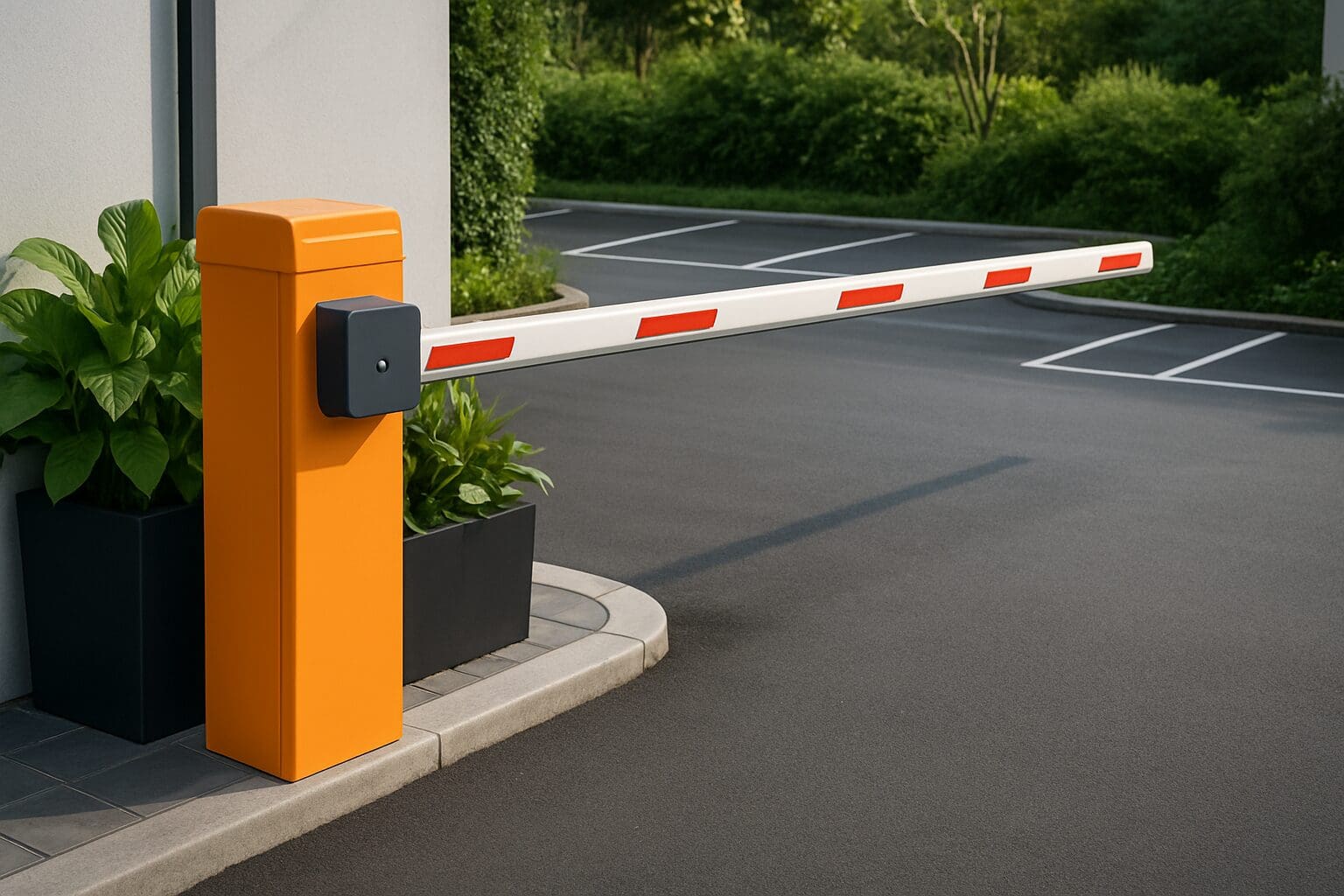 barrier arm parking access control with entria