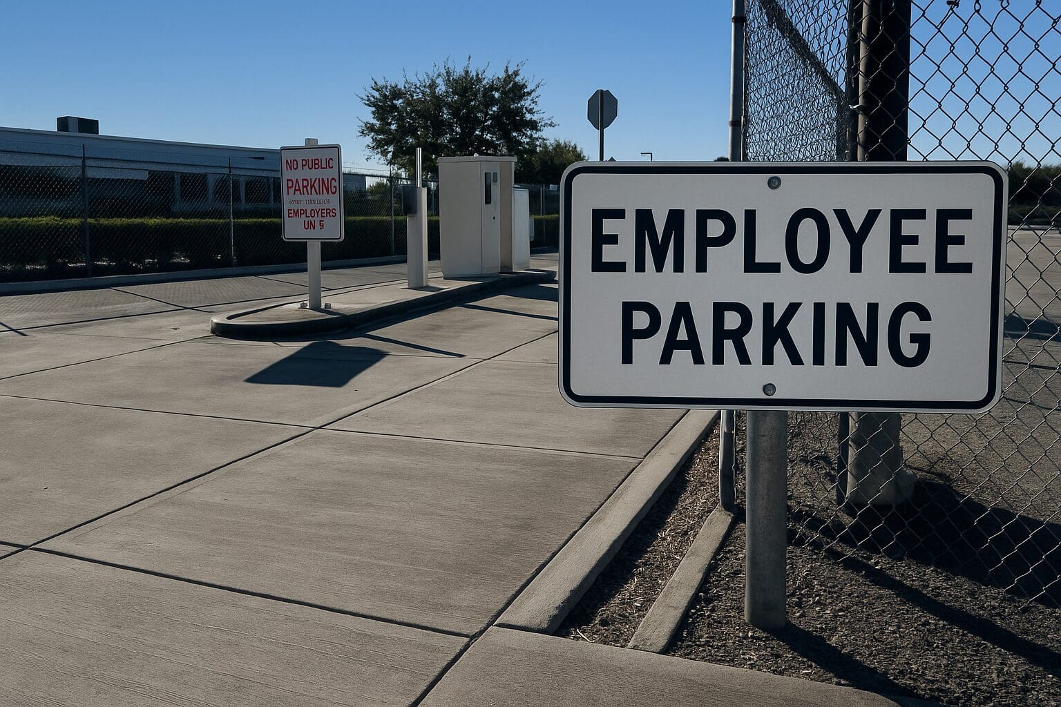 employee parking access restriction control management