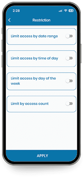 Restriction Setup