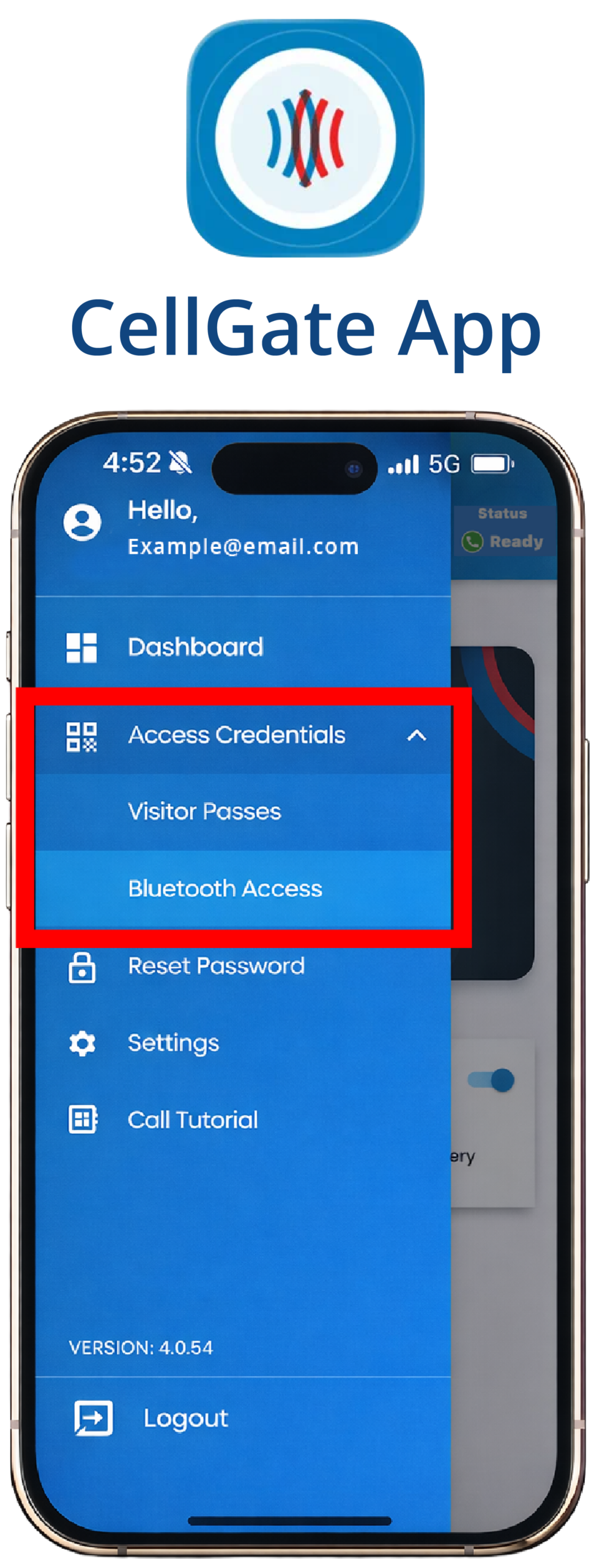 CellGate App Access Credentials