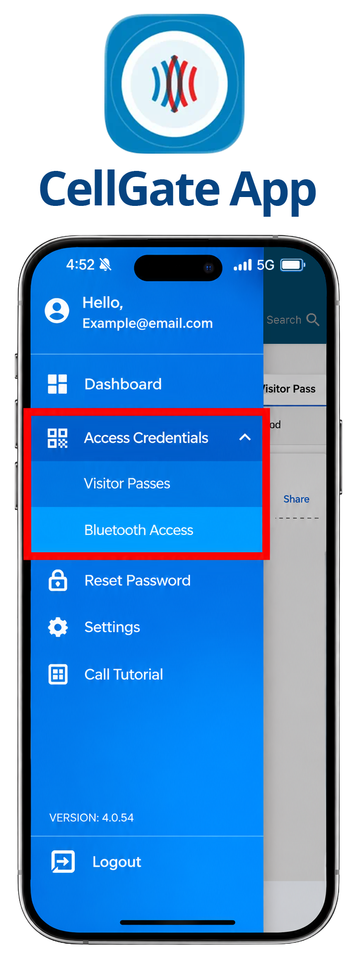 CellGate App Access Credentials